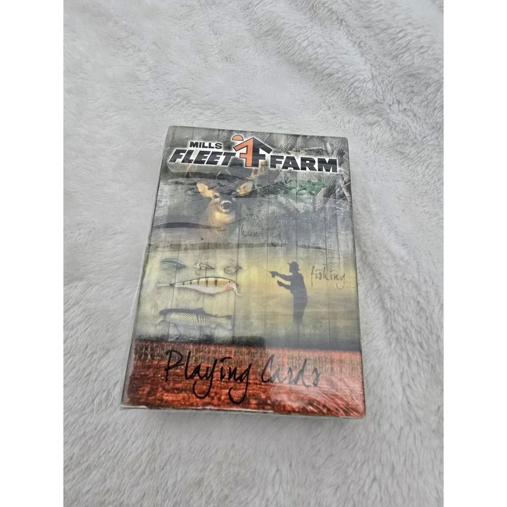 Mills FLEET FARM Hunting Fishing PLAYING CARDS Souvenir Deck - (SEALED)